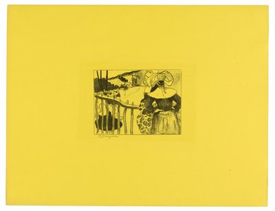 Breton nők a kapu mellett, a Volpini lakosztályból alkotó: Paul Gauguin