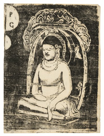 Buddha, a késői fametszetnyomatok szvitjéből alkotó: Paul Gauguin