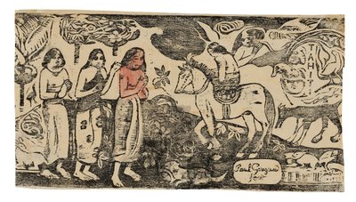 Change of Residence, from the Suite of Late Woodblock Prints alkotó: Paul Gauguin