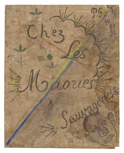 Chez les Maories: Sauvageries (Otthon a maoriknál: Vad dolgok) alkotó: Paul Gauguin