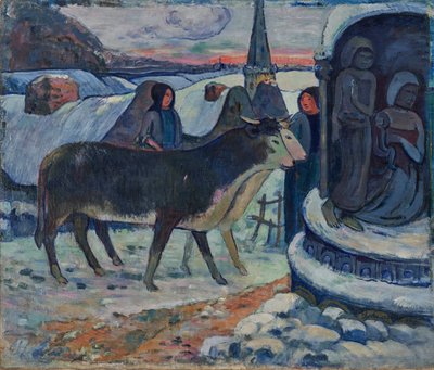 Karácsony éjjelén - Az ökrök megáldása alkotó: Paul Gauguin