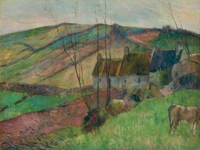 Víkendházak Mont Sainte-Marguerite oldalán; Víkendházak Montagne Sainte-Marguerite oldalán, 1888 alkotó: Paul Gauguin