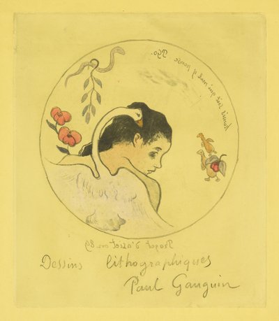 Kínai tányér terve, 1889 alkotó: Paul Gauguin