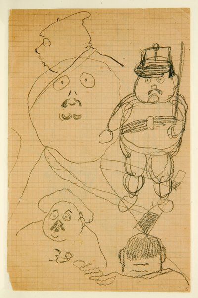 Rajz egy rajzalbumból, amelyet a fiatal Jacques Bousquet számára készítettek, 1889-90 alkotó: Paul Gauguin
