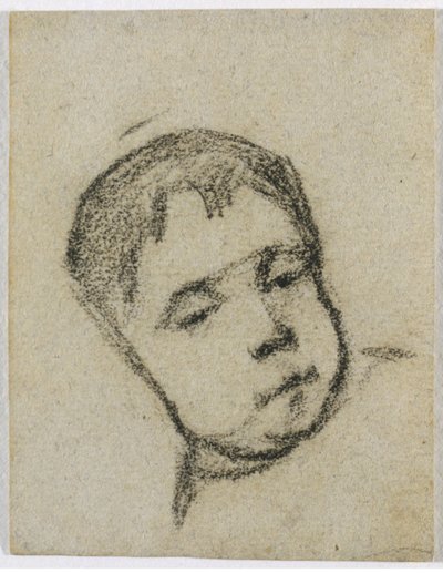 Emil Gauguin gyerekként, fej a párnán alkotó: Paul Gauguin
