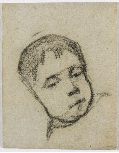 Emil Gauguin gyermekként, Fej párnán c. 1875-1876. alkotó: Paul Gauguin