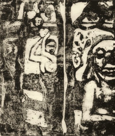 Gyümölcsöt és Ovirit szedő nő alkotó: Paul Gauguin