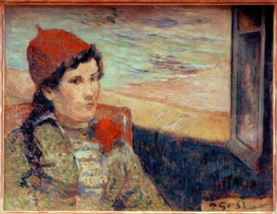 Nő egy nyitott ablak előtt, a menyasszony néven alkotó: Paul Gauguin