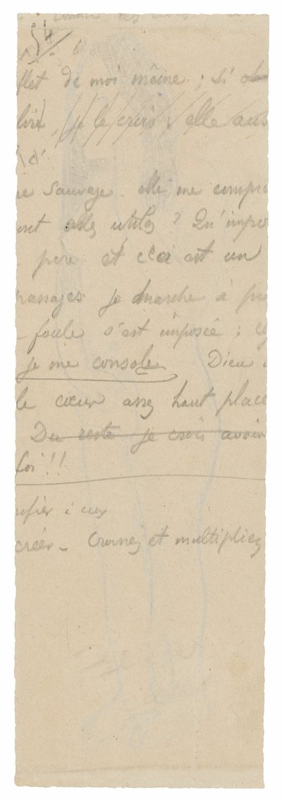 Hosszú felirat töredéke alkotó: Paul Gauguin