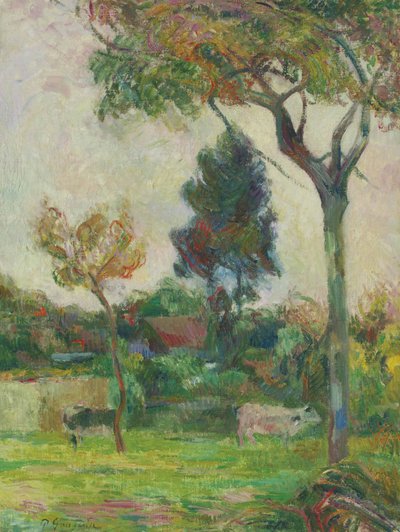 Francia: Deux vaches au pré, ou Les Deux vaches Two Cows in the Meadow (Két tehén a réten) alkotó: Paul Gauguin
