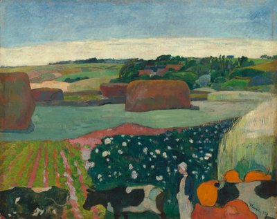 Szénakazalok Bretagne-ban alkotó: Paul Gauguin