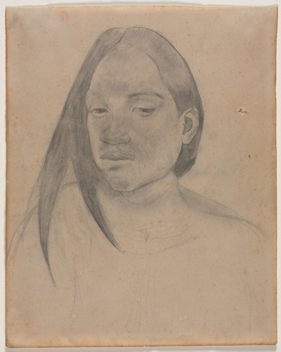 Egy tahiti nő feje alkotó: Paul Gauguin