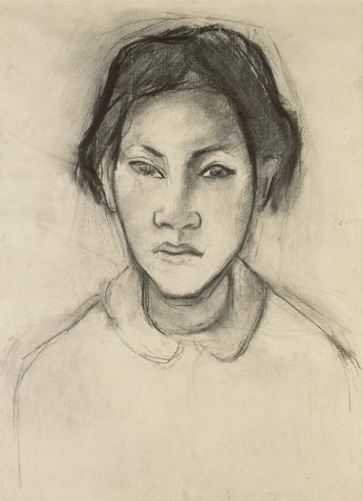 Egy tahiti nő feje alkotó: Paul Gauguin