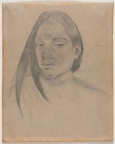 Egy tahiti nő feje, 1891. alkotó: Paul Gauguin