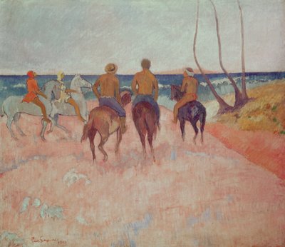 Lovas a tengerparton (Hiva Hoa) 1902 alkotó: Paul Gauguin