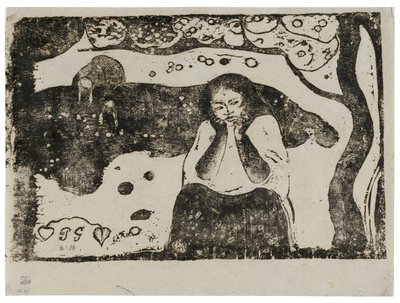 Emberi nyomorúságok, a késői fametszetnyomatok szvitjéből alkotó: Paul Gauguin