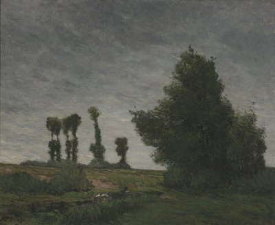 Táj nyárfákkal (olaj, vászon) alkotó: Paul Gauguin