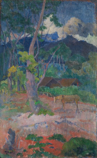 Táj egy lóval alkotó: Paul Gauguin