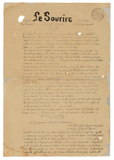 Le sourire: Journal sérieux, 1899. október 13. alkotó: Paul Gauguin