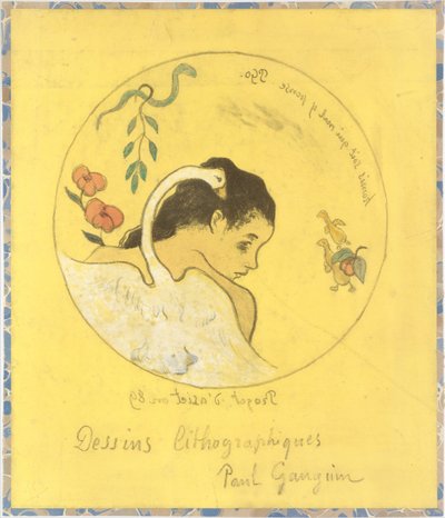 Leda Design egy tányérhoz: Szégyen azokon, akik gonosznak gondolják Honi Soit Qui Mal y Pense..., 1889. alkotó: Paul Gauguin