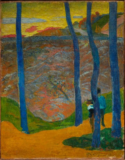 A kék fák. Elmúlik, szép. Bluetrees. Jön a te sorod, szépségem!, 1888. alkotó: Paul Gauguin
