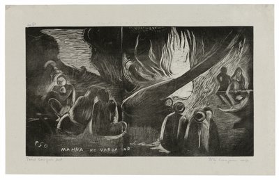 Mahna no varua ino (Az ördög beszél), a Noa Noa szvitből alkotó: Paul Gauguin