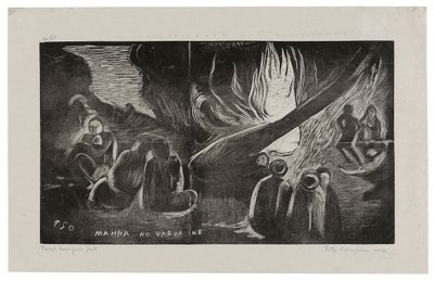 Mahna no varua ino (Az ördög beszél), a Noa Noa Suite-ból alkotó: Paul Gauguin
