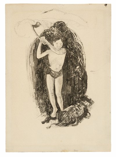 Férfi baltával alkotó: Paul Gauguin
