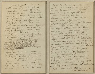 Kéziratos oldalak [verso] alkotó: Paul Gauguin