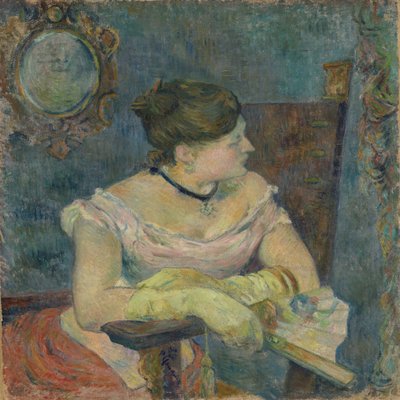 Mette Gauguin estélyi ruhában alkotó: Paul Gauguin