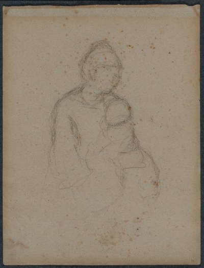 Anya és gyermeke (recto) alkotó: Paul Gauguin