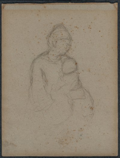 Anya és gyermeke recto, 1870-es évek. alkotó: Paul Gauguin