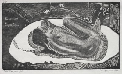 Noa Noa: Manao Yupapau (A holtak szelleme nézi) alkotó: Paul Gauguin