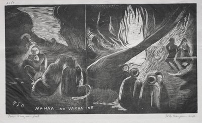 Noé, Az ördög beszél, Mahna nincs gonosz szellem, 1893-94. alkotó: Paul Gauguin