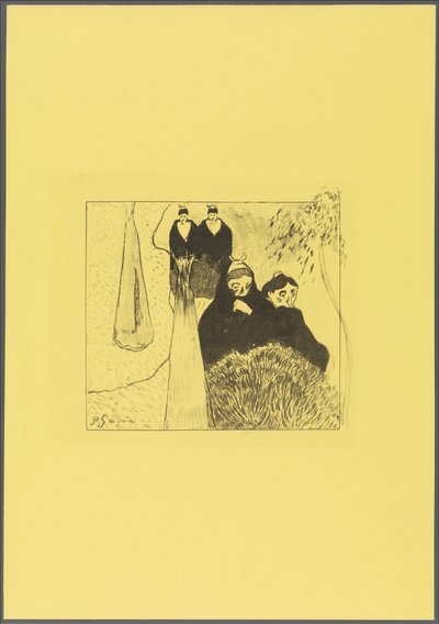 Alte Frauen von Arles, aus der "Volpini Suite: Dessins lithographiques" alkotó: Paul Gauguin