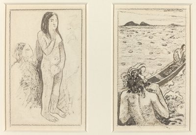 Parau No Te Varau Ino (balra); Tahiti legenda (jobbra) alkotó: Paul Gauguin