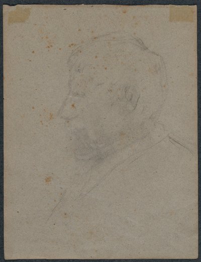 Profil egy férfi mellszobra, 1870-es évek. alkotó: Paul Gauguin