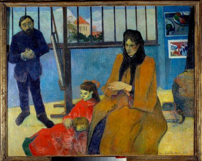 Schuffenecker műhelye vagy a Schuffenecker család. Emile Scuffenecker (1851-1934), felesége, Louise Lancon és gyermekeik, Jeanne és Paul portréja. Paul Gauguin festménye (1848-1903) alkotó: Paul Gauguin