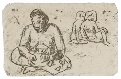 Ülő nő (a Jótékonyság nővére című festményhez kapcsolódik) alkotó: Paul Gauguin