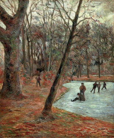 Korcsolyázók a Frederiksberg Parkban, Gauguin, Paul Eugene Henri (1848-1903). Olaj, vászon, mérete: 65x54 alkotó: Paul Gauguin