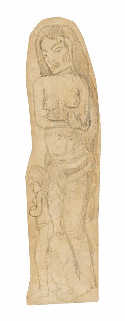 Vázlat a maori nőről és gyermekről alkotó: Paul Gauguin
