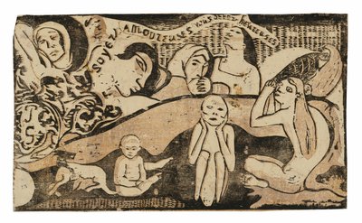 Szeress, és boldog leszel, a Late of Late Wood-Block Prints Suite-ból alkotó: Paul Gauguin