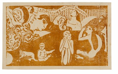 Szeress, és boldog leszel, a Late of Late Wood-Block Prints Suite-ból alkotó: Paul Gauguin