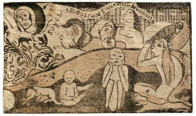 Szeress, és boldog leszel, a Late of Late Wood-Block Prints sorozatból alkotó: Paul Gauguin