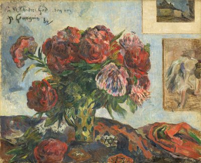 Csendélet pünkösdi rózsával alkotó: Paul Gauguin