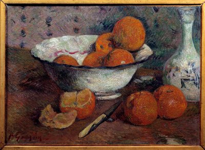 Csendélet naranccsal. Paul Gauguin (1848 - 1903) festménye, 1880 körül. Olaj, vászon. Méret: 0,33 X 0,46 m. Rennes, Szépművészeti Múzeum alkotó: Paul Gauguin