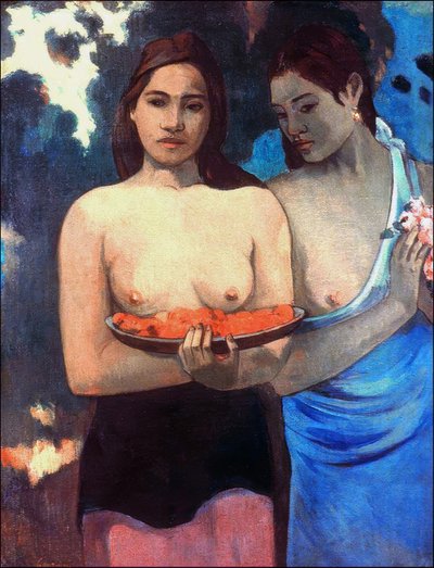 Tahiti: Két tahiti nő, Paul Gauguin (1899) alkotó: Paul Gauguin
