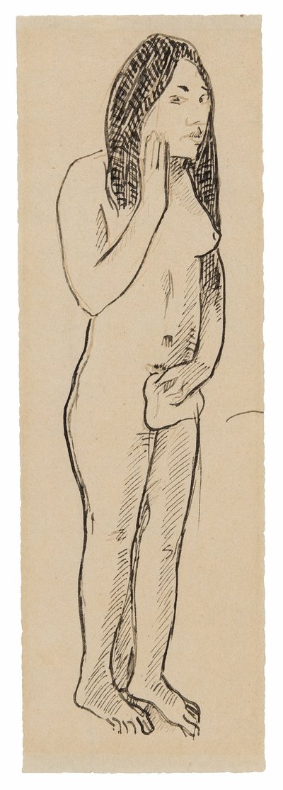 Tahiti Éva (a Parau ne te varua ino festményhez kapcsolódik) (recto); Felirattöredék (Cahier pour Aline-hoz kapcsolódóan) (fordítva) alkotó: Paul Gauguin