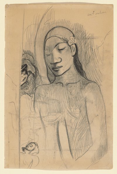 Tahiti figura, 1895-96 körül alkotó: Paul Gauguin