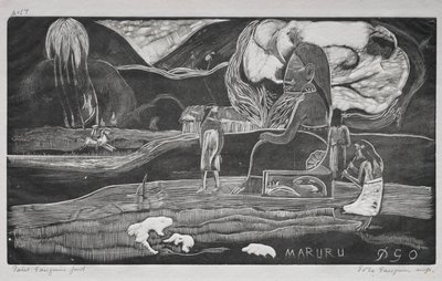 Tahiti sorozat: Istentisztelet. alkotó: Paul Gauguin